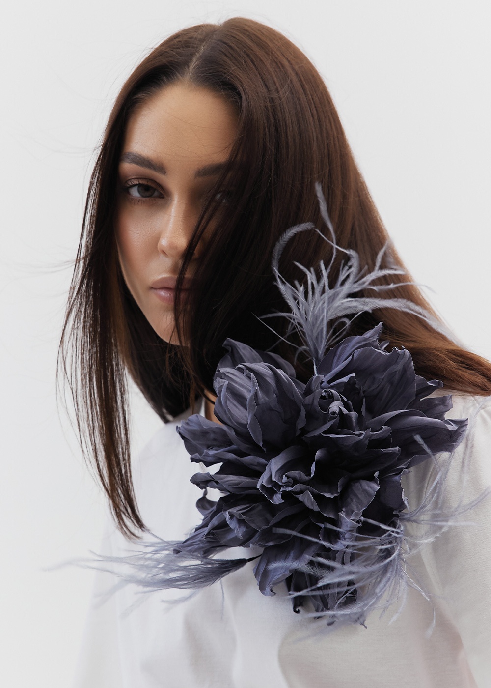 Pion мокрый асфальт с перьями 20см