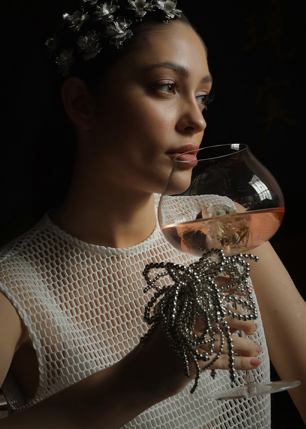 Кольцо Медуза, серебристое