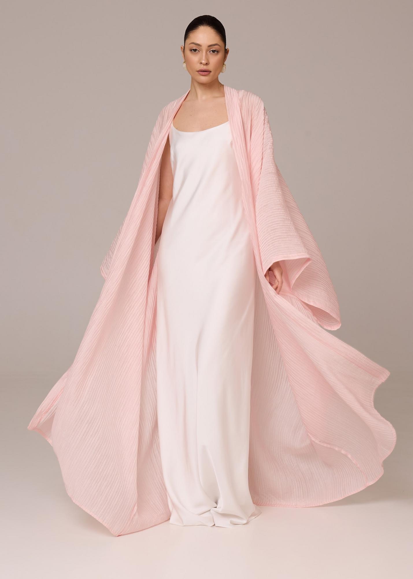 Кимоно длинное, розовое