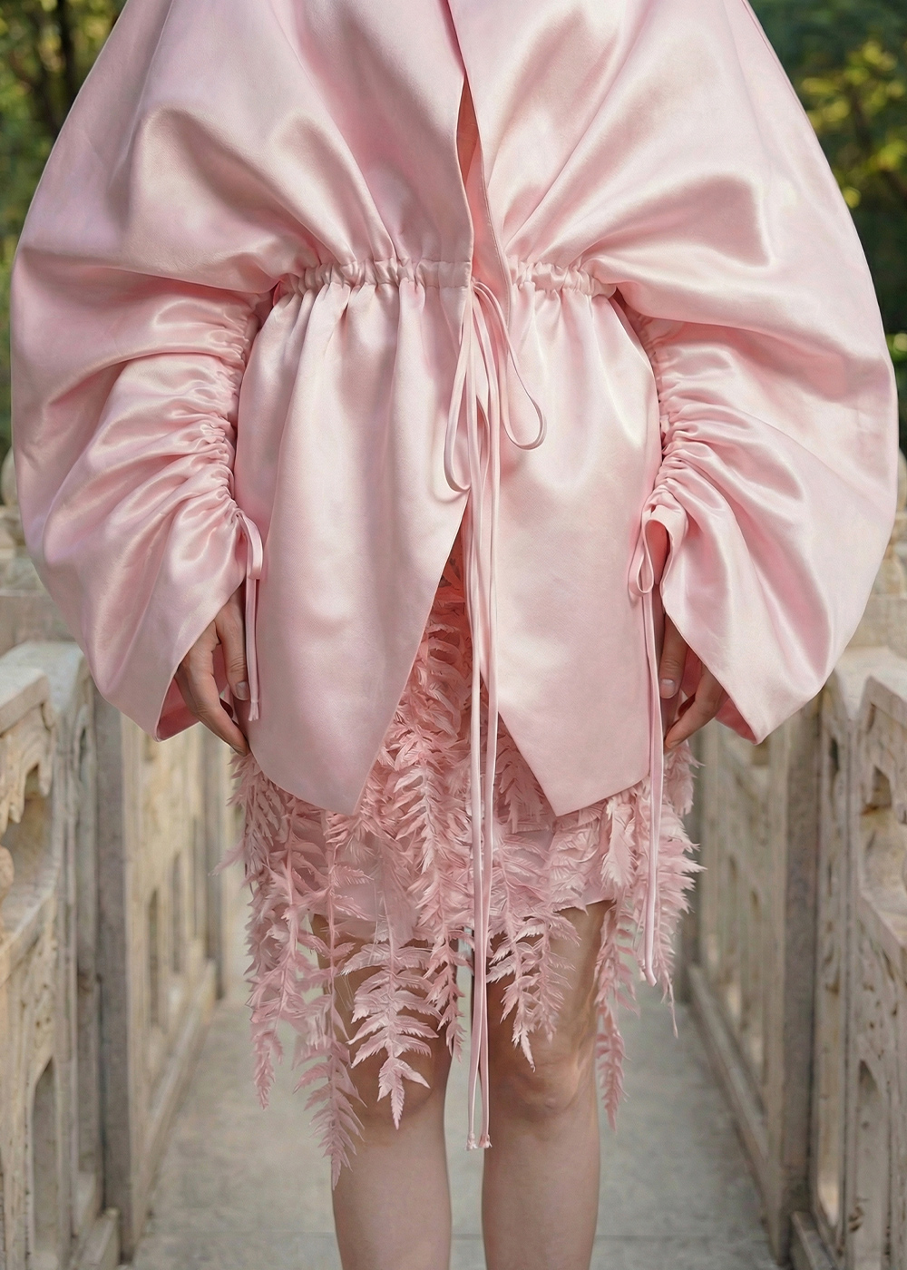 Юбка из тафты с вышивкой