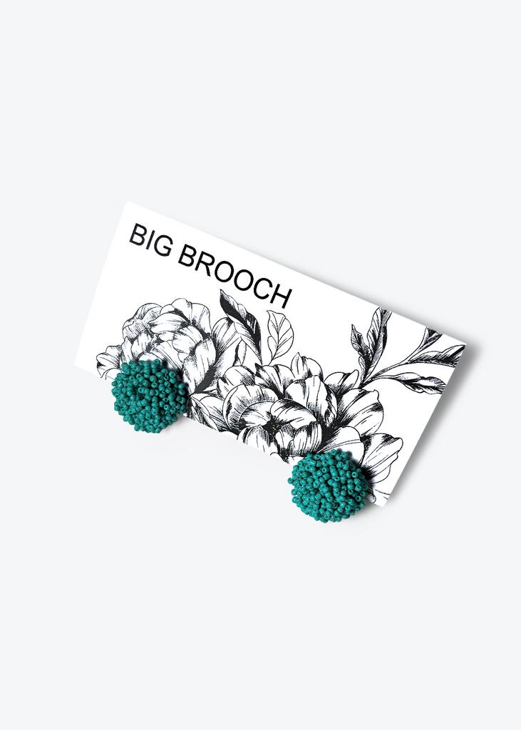 Серьги из бисера пара, бирюзовые