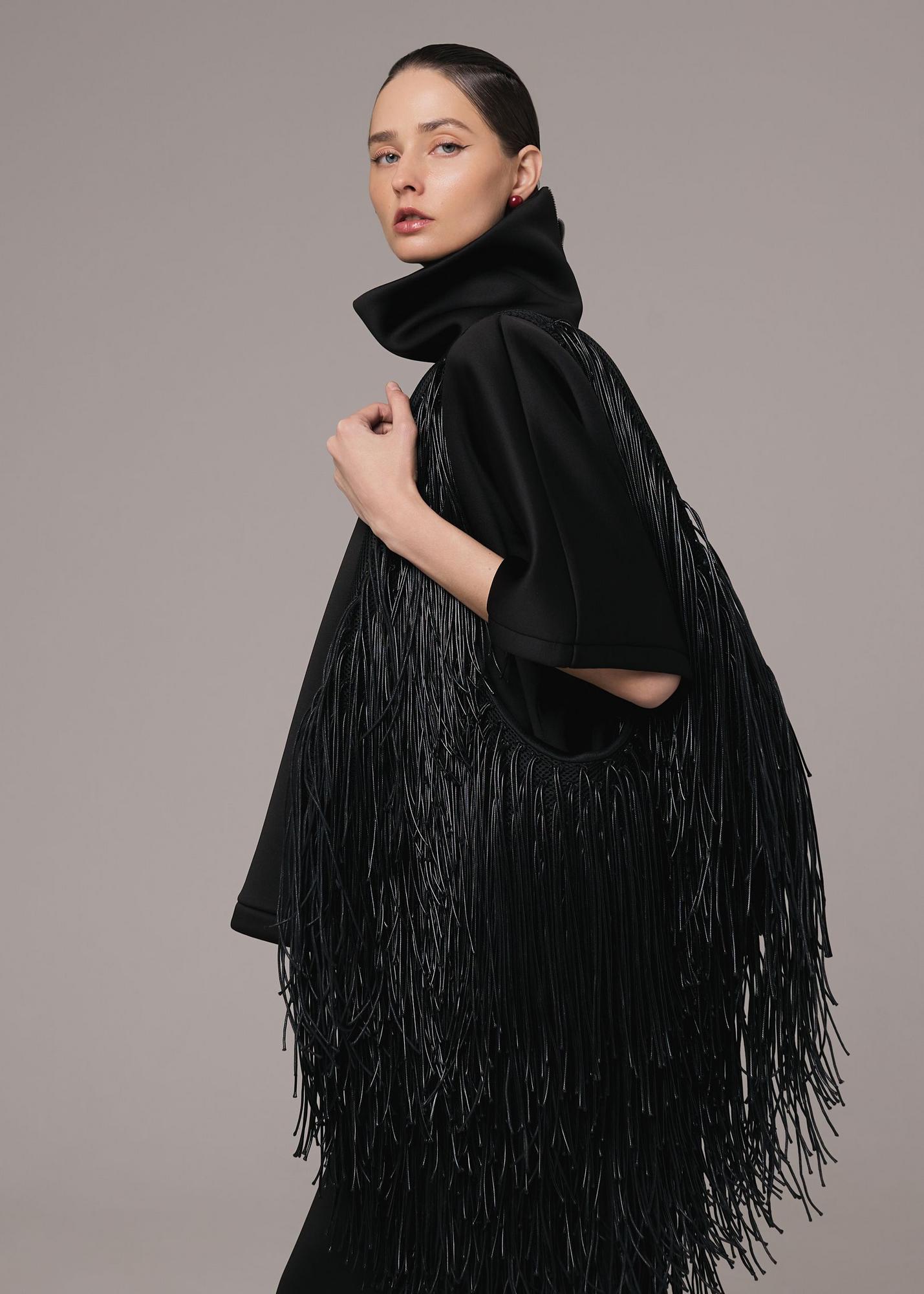 Сумка из шнура, черная