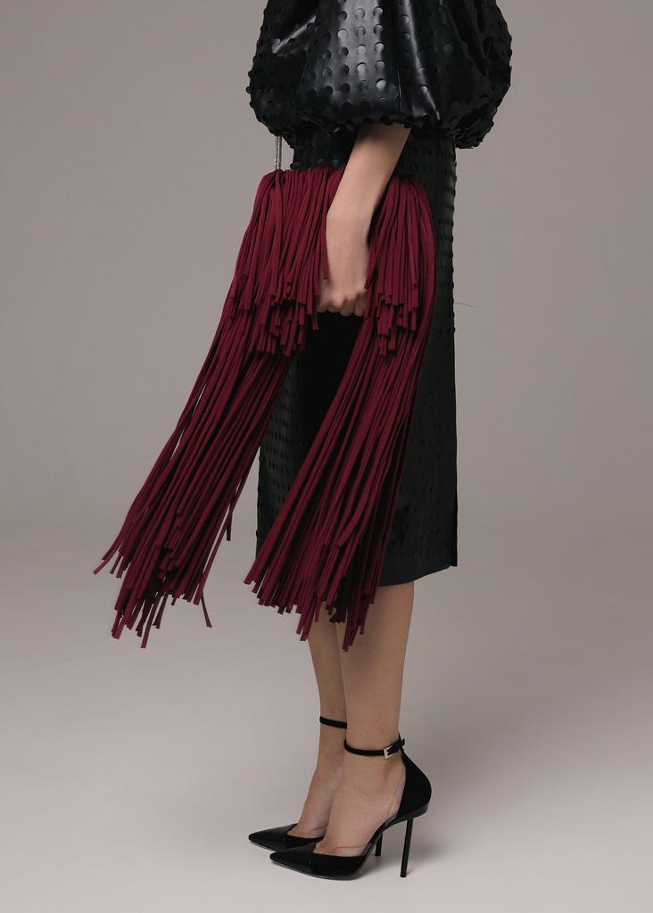 Сумка вязаная, бордо