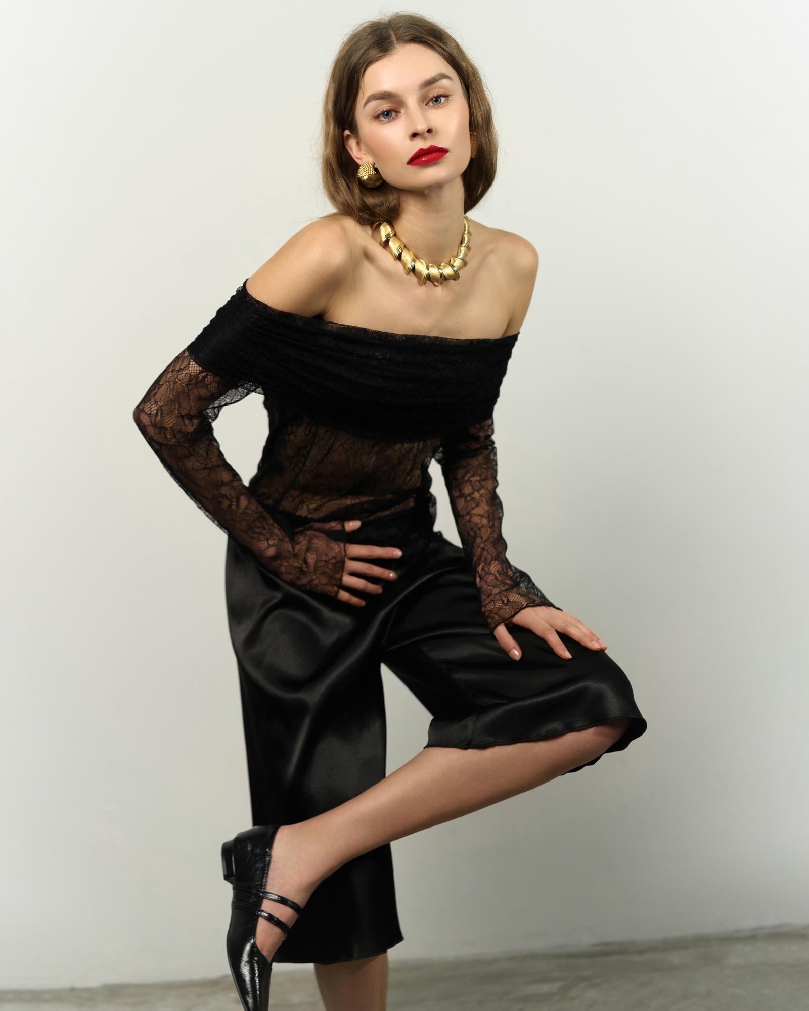 Бермуды с бельевой ажурной резинкой