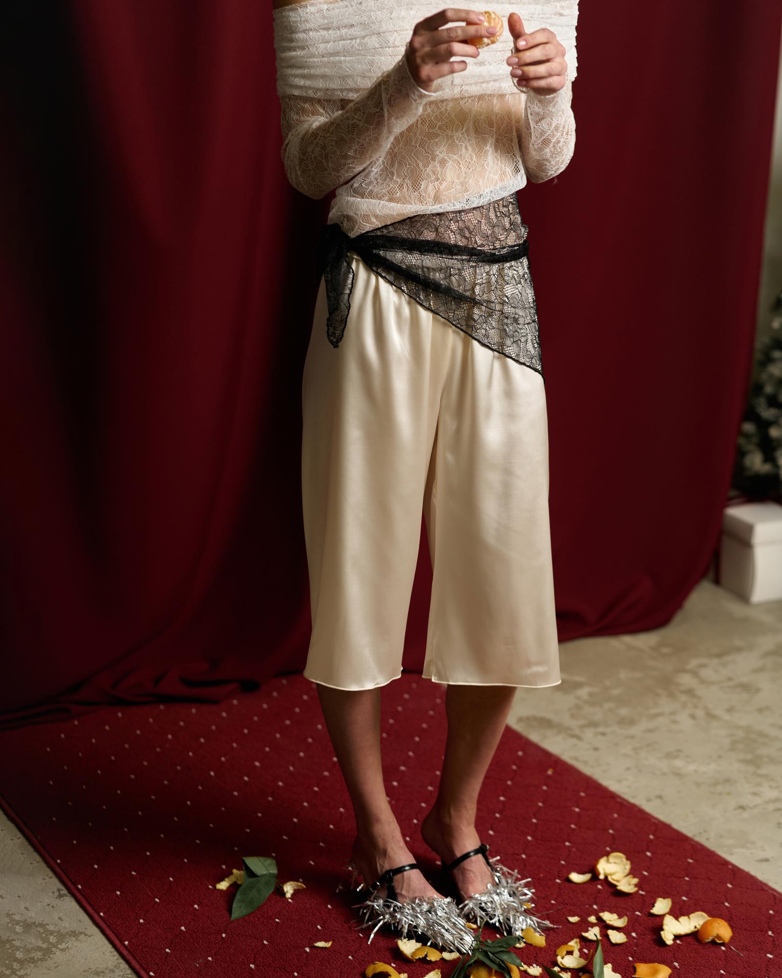 Бермуды с бельевой ажурной резинкой