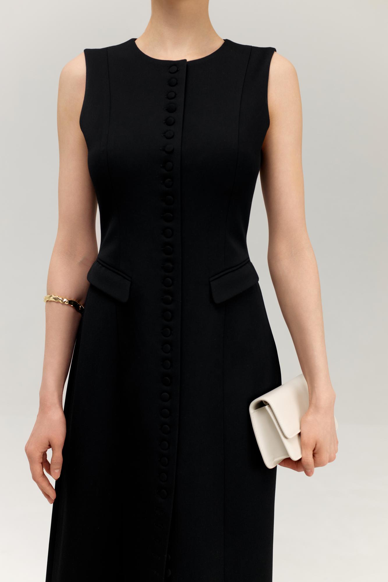 Платье - макси на пуговицах