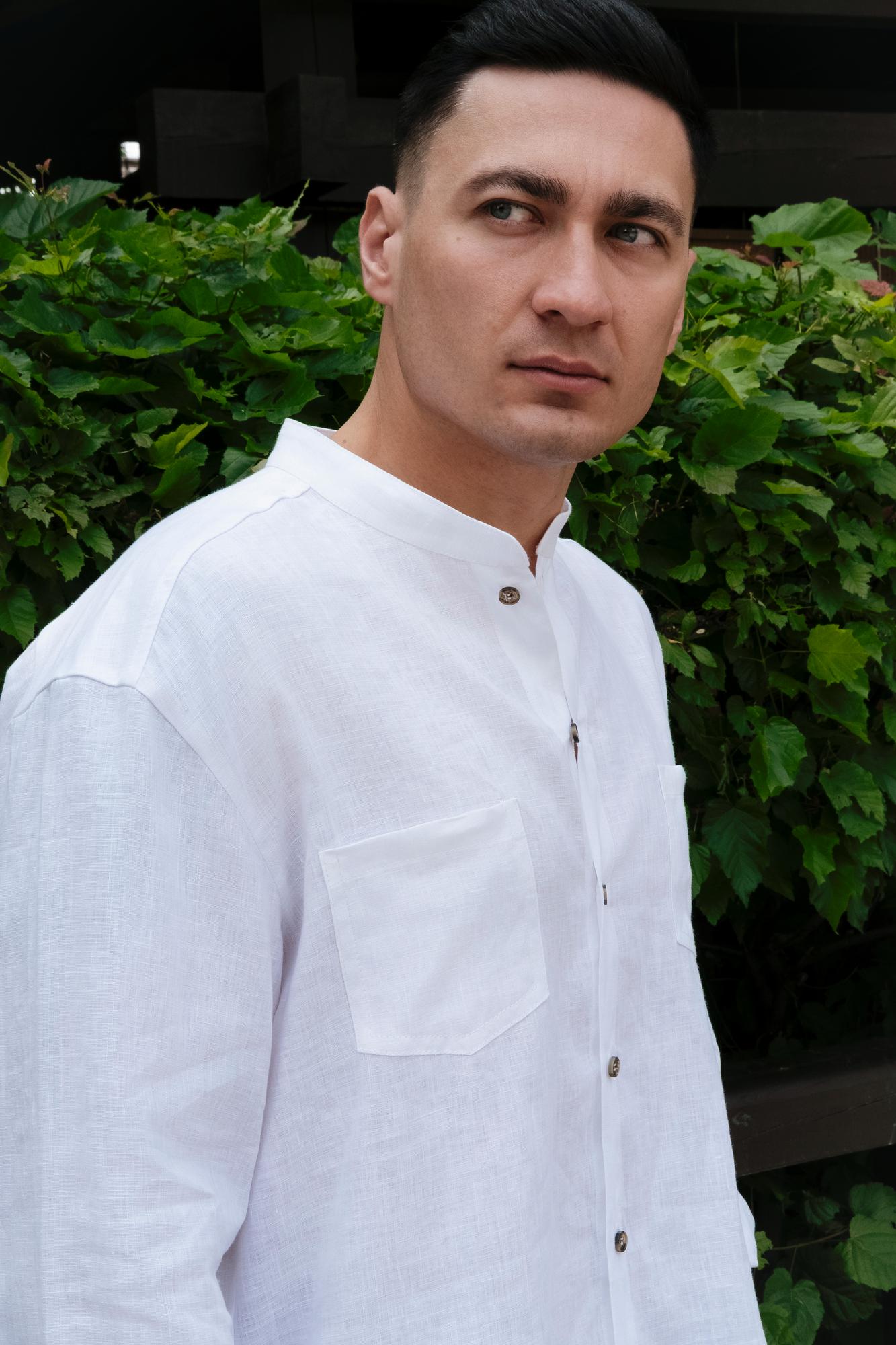 Рубашка свободного кроя изо льна