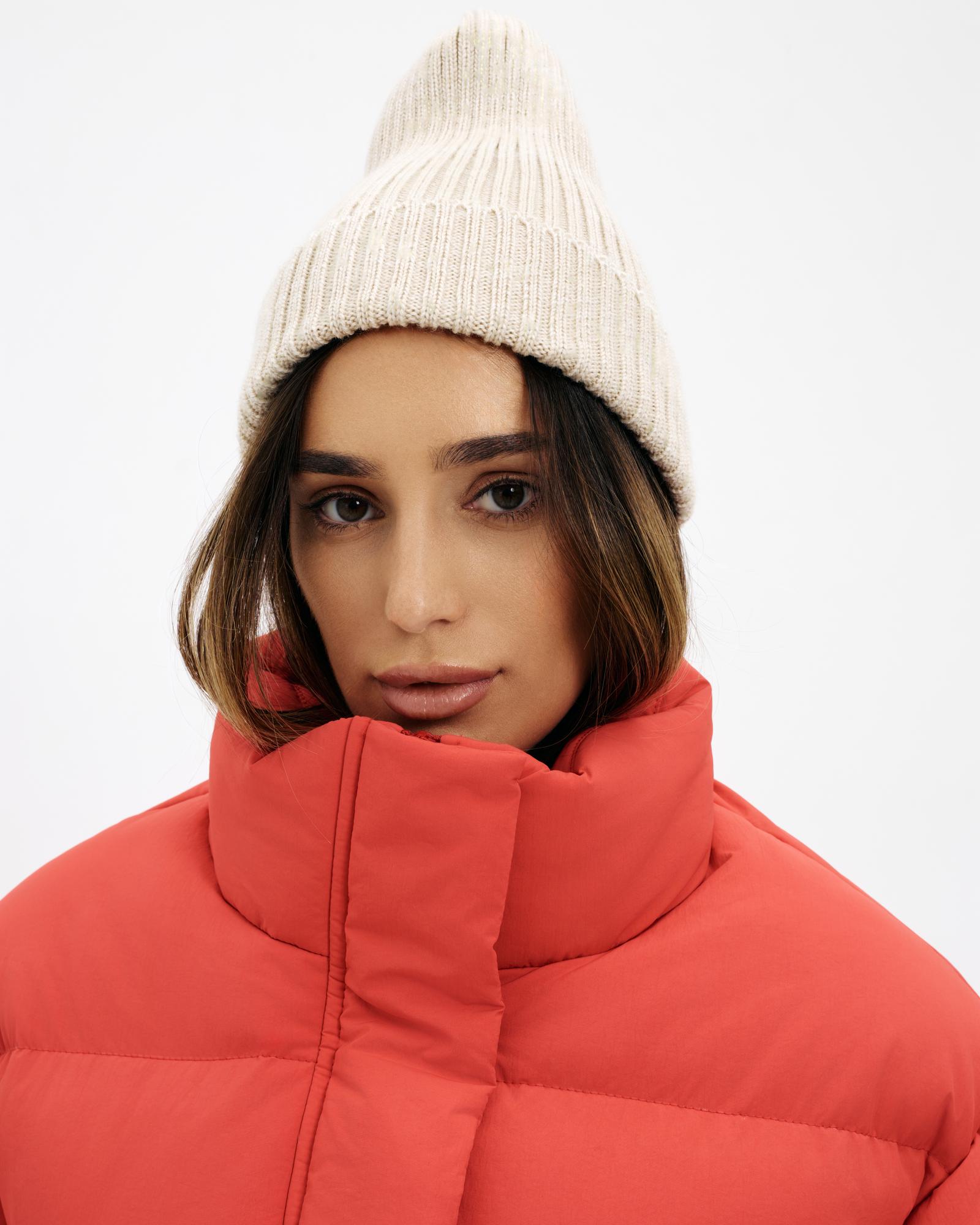 Шапка базовая из шерсти мериноса ivory