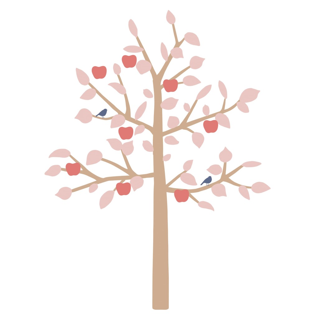Стикер Apple Tree, розовый