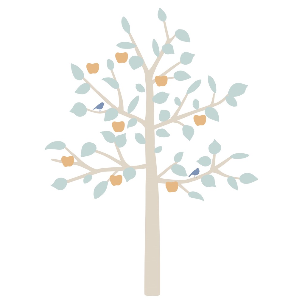 Стикер Apple Tree, голубой