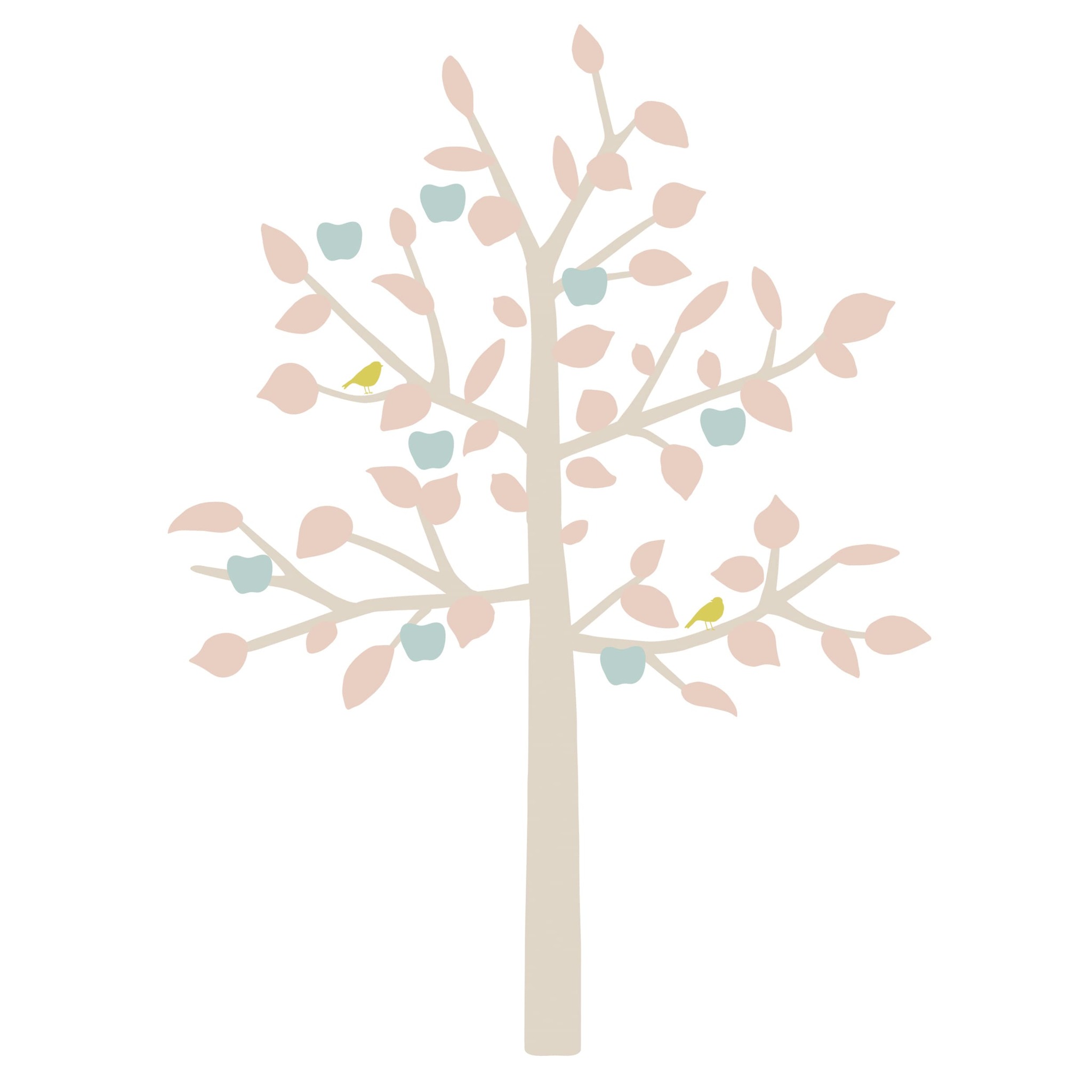 Стикер Apple Tree, светло-розовый