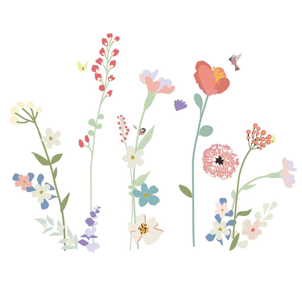 Стикер Fleurs de Champs, большой