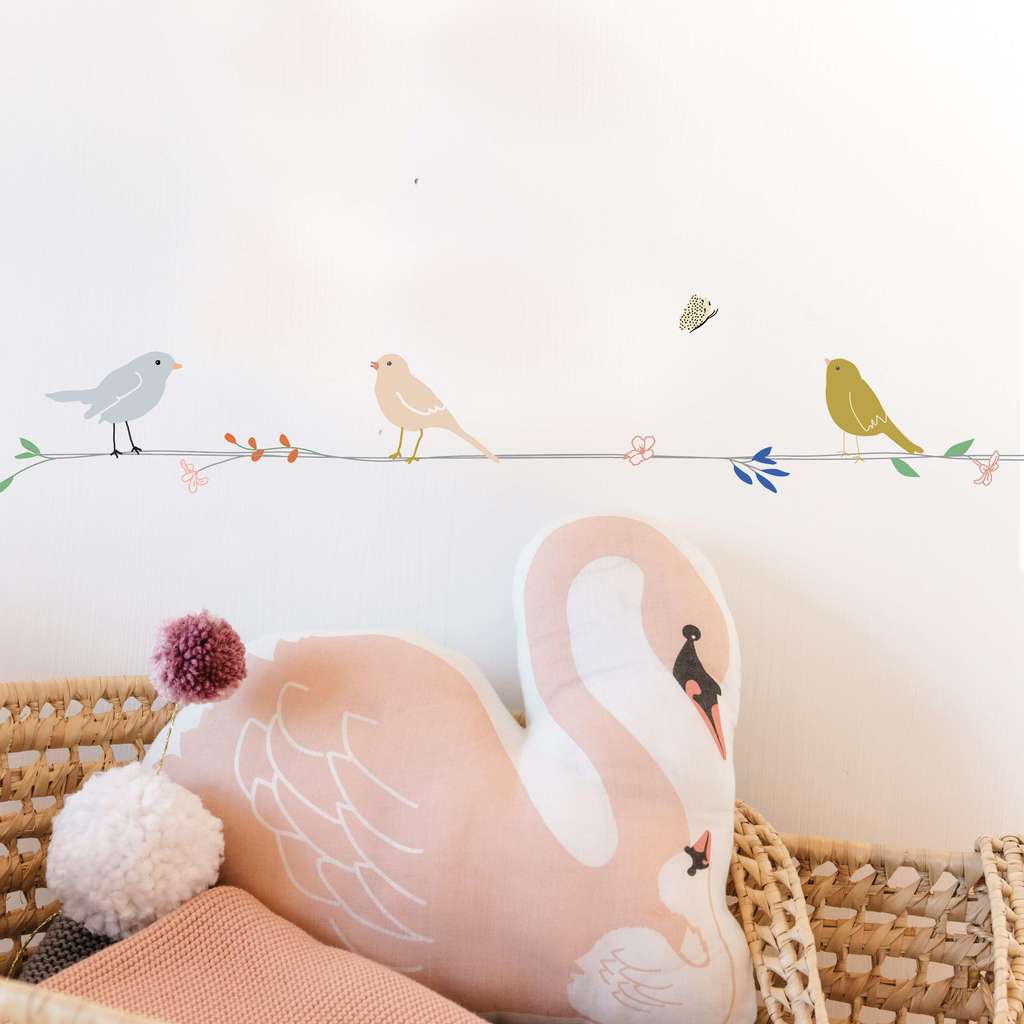Стикер  Fleurs et Oiseaux