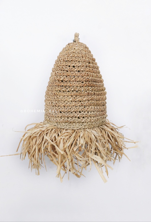 Абажур плетеный с бахрамой 30-40см