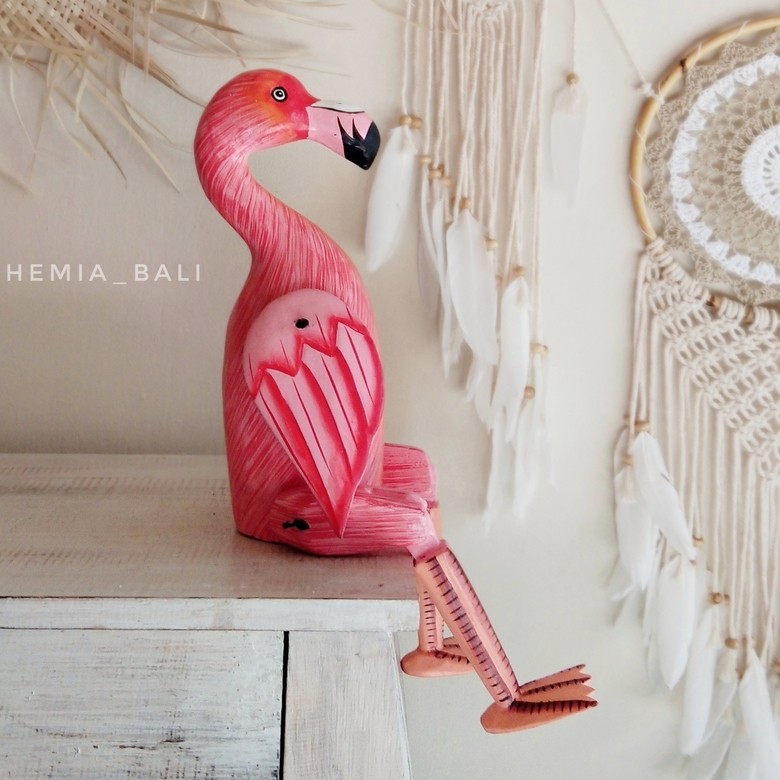 Интерьерная игрушка ручной работы фламинго