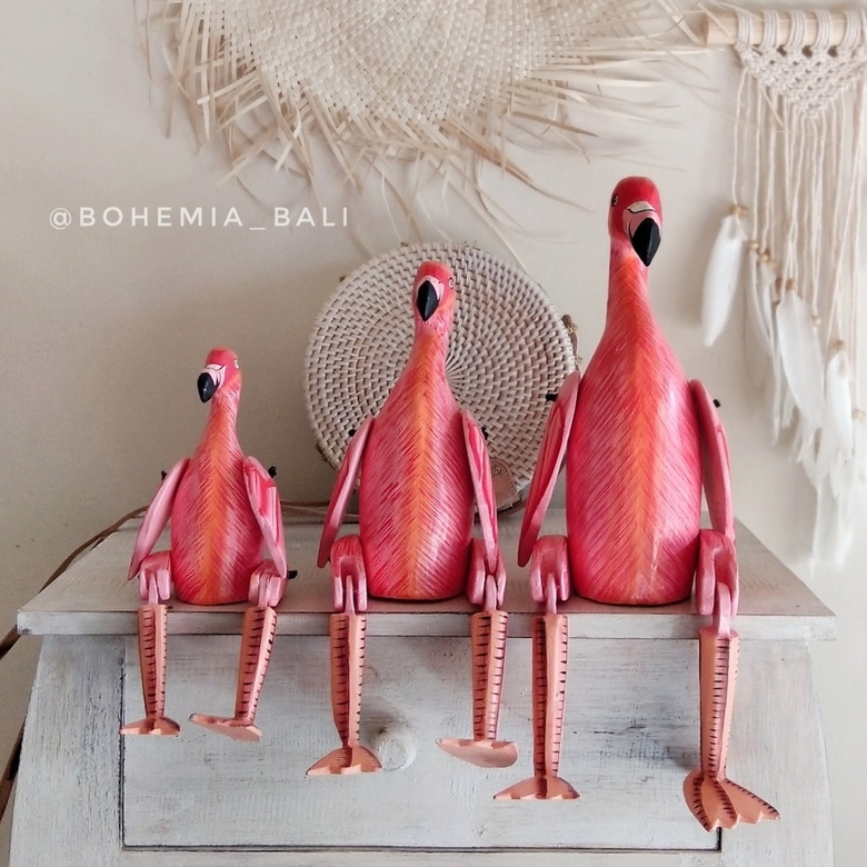 Интерьерная игрушка ручной работы фламинго