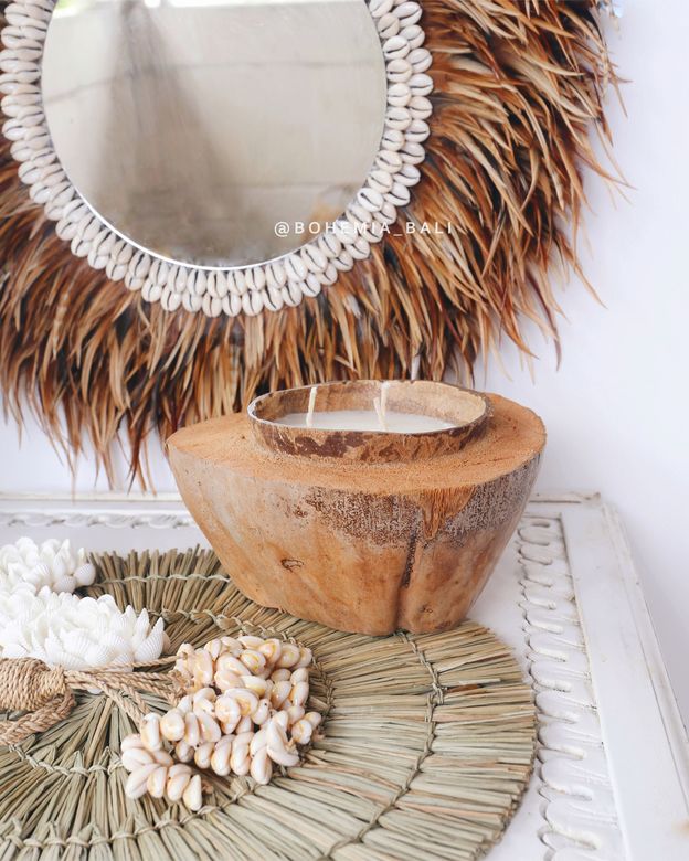 Подсвечник из кокоса