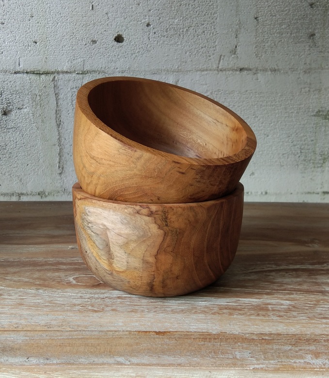 Чаши из дерева тик