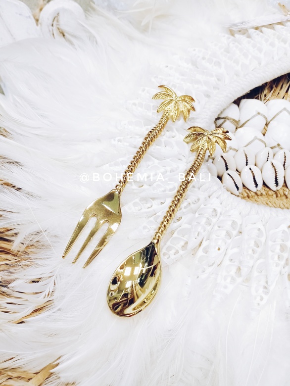 Десертная вилка из бронзы 15см