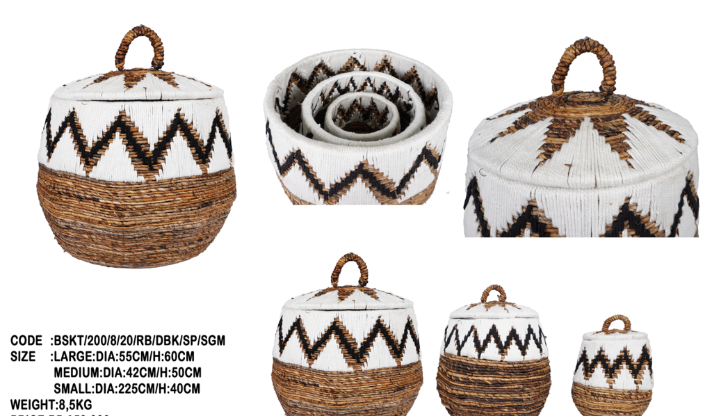 Basket banana leaf  + macrame 67