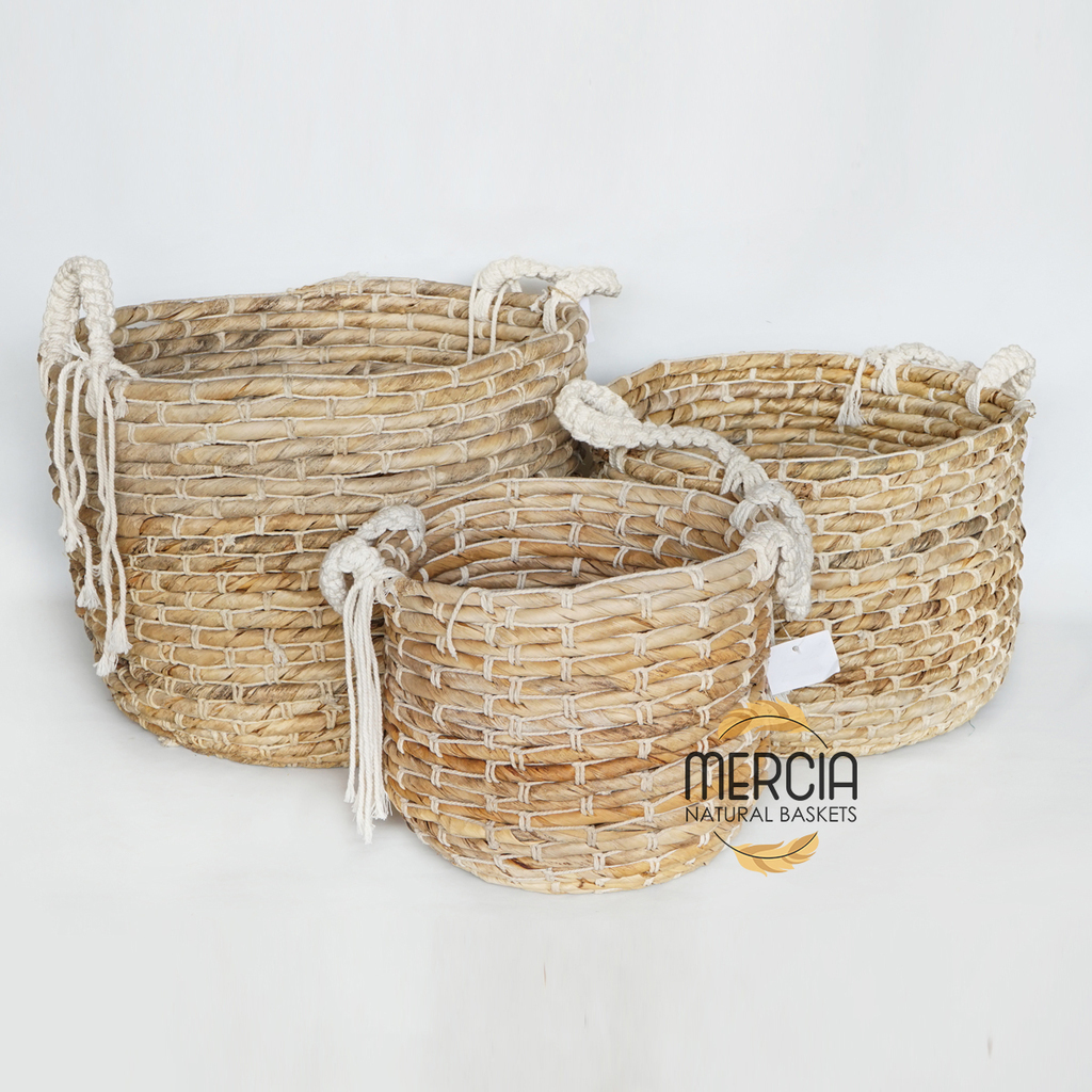 Basket banana leaf  + macrame 131