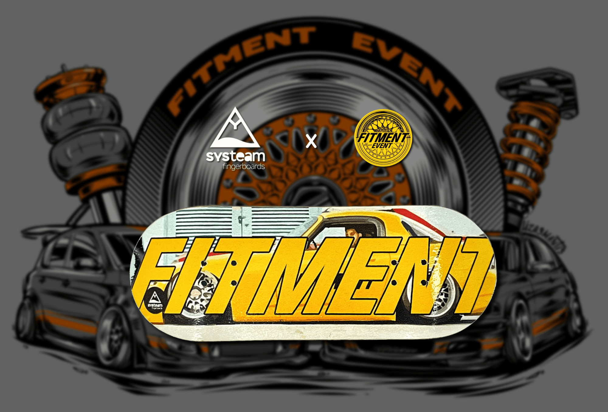 Дека фингерборд Systeam FB x FITMENT - 'Fast Yellow'