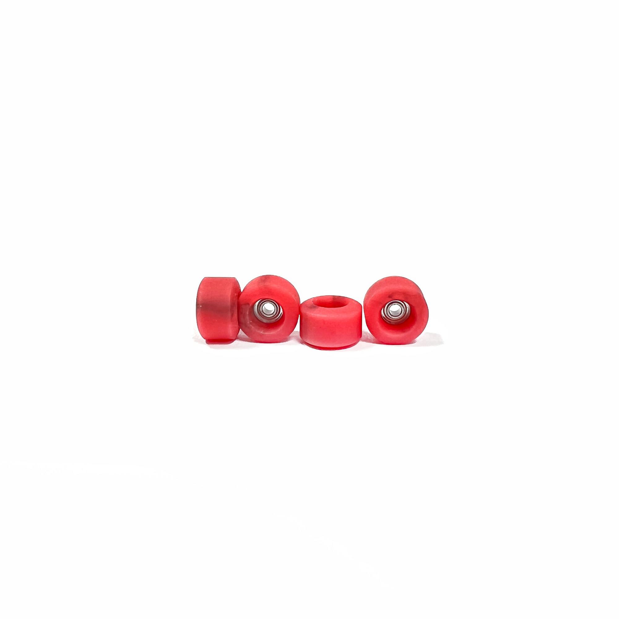 Колёса для фингерборда PurpleSun swirl красно-чёрные (8x5 ABEC 5)