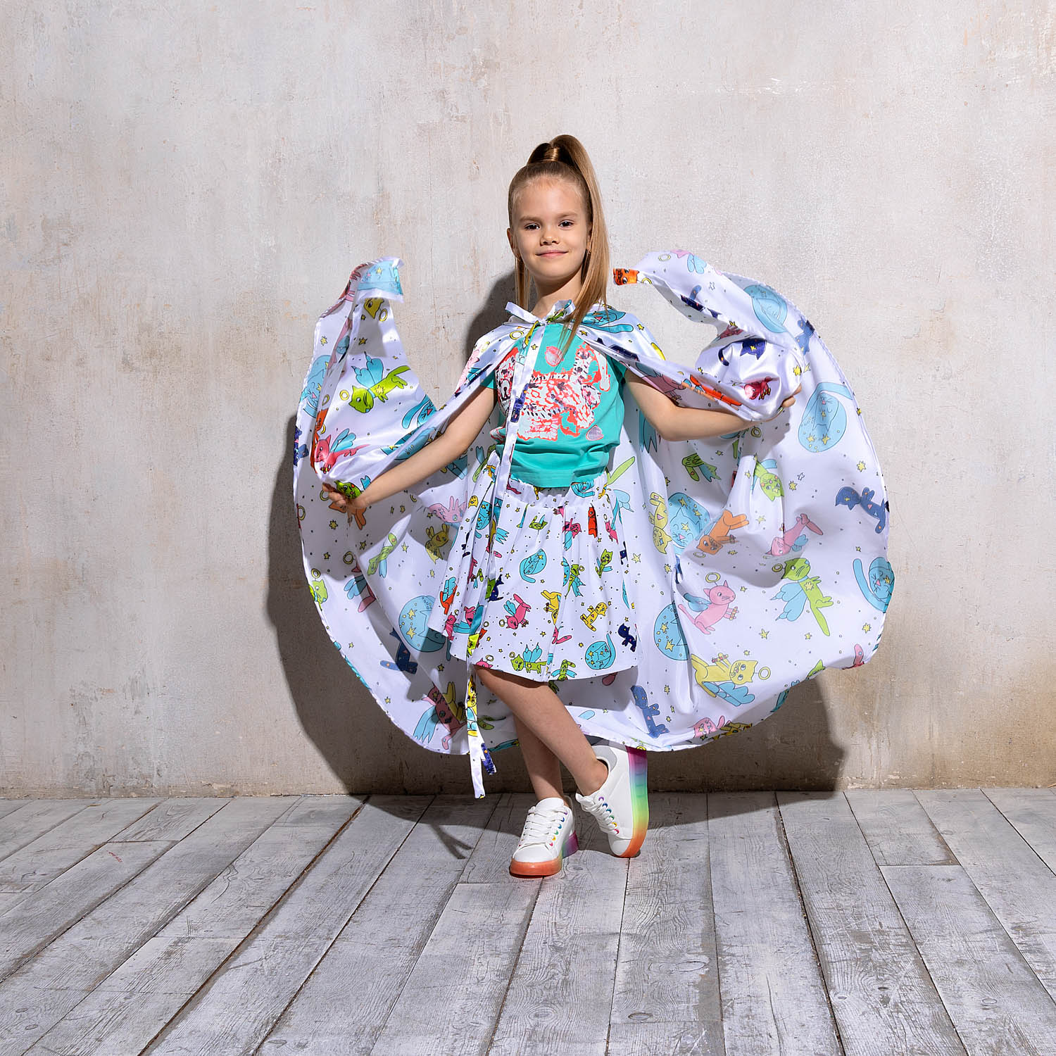 Накидка "Космические кошки" (2 цвета)