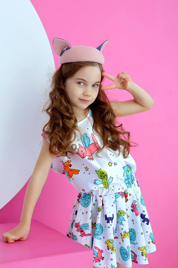 Юбка "Космические кошки" (3 цвета)