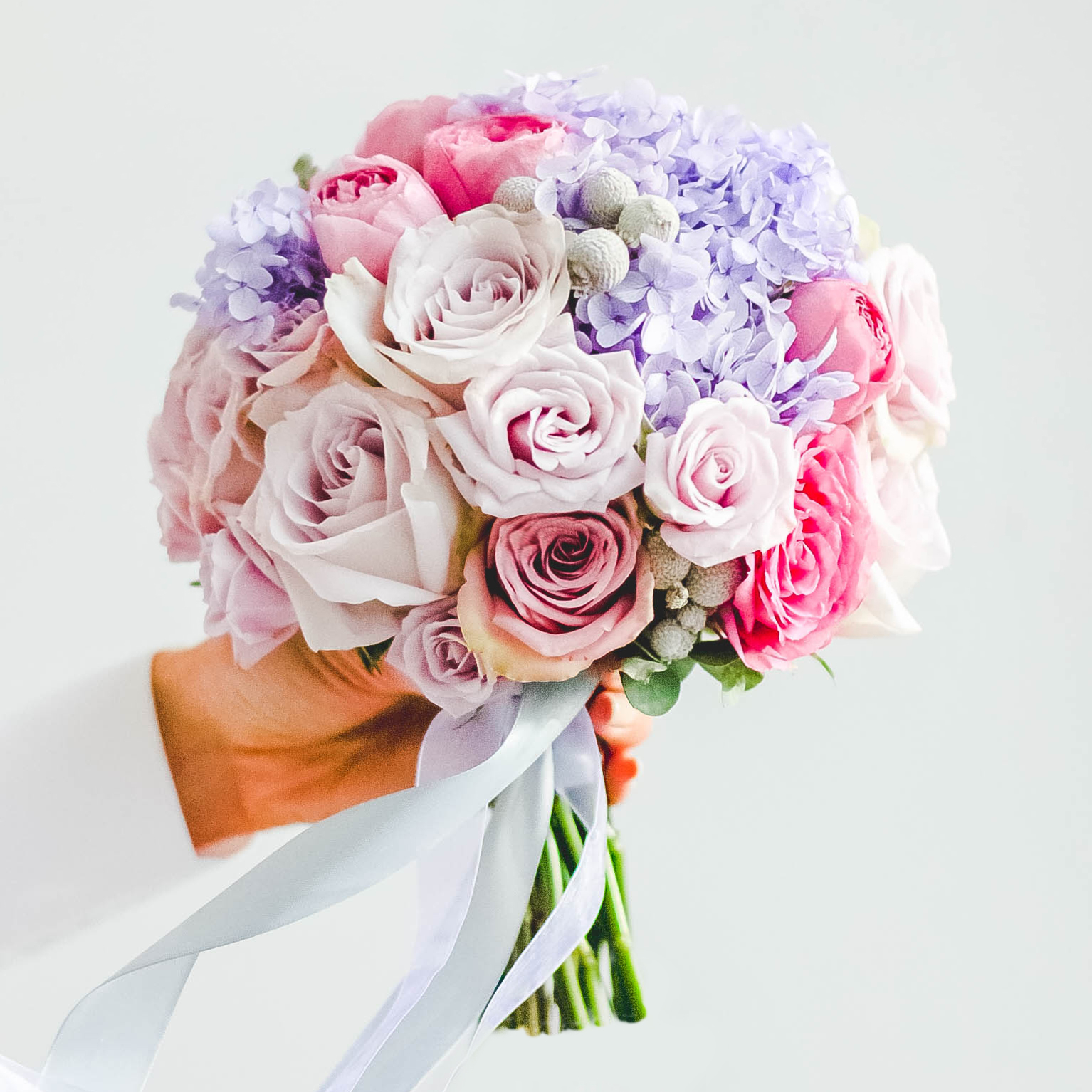 Свадебный букет из роз PURPLE OCEAN