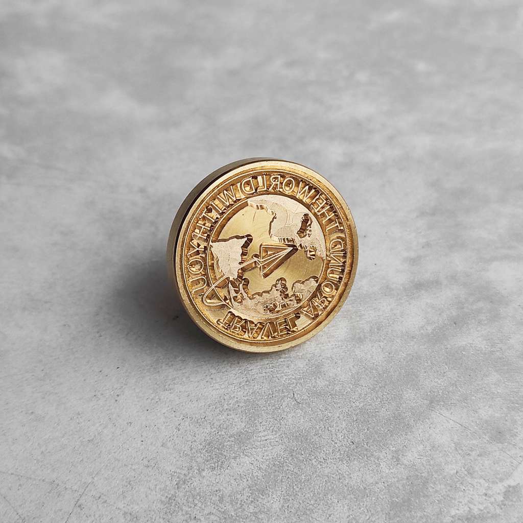 "Travel around the world with you" основание для сургучной печати