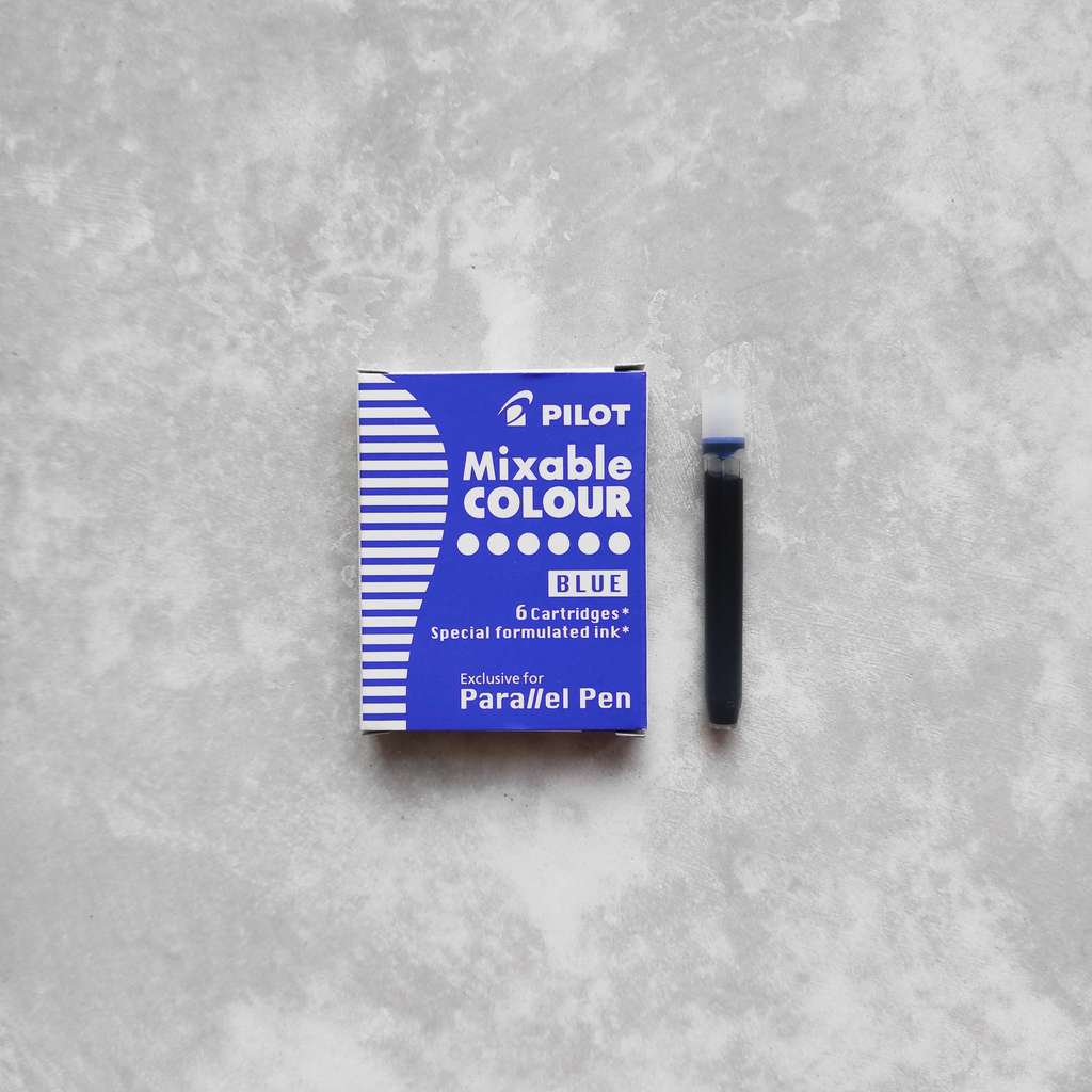 набор картриджей для ручки pilot parallel pen синий 6шт