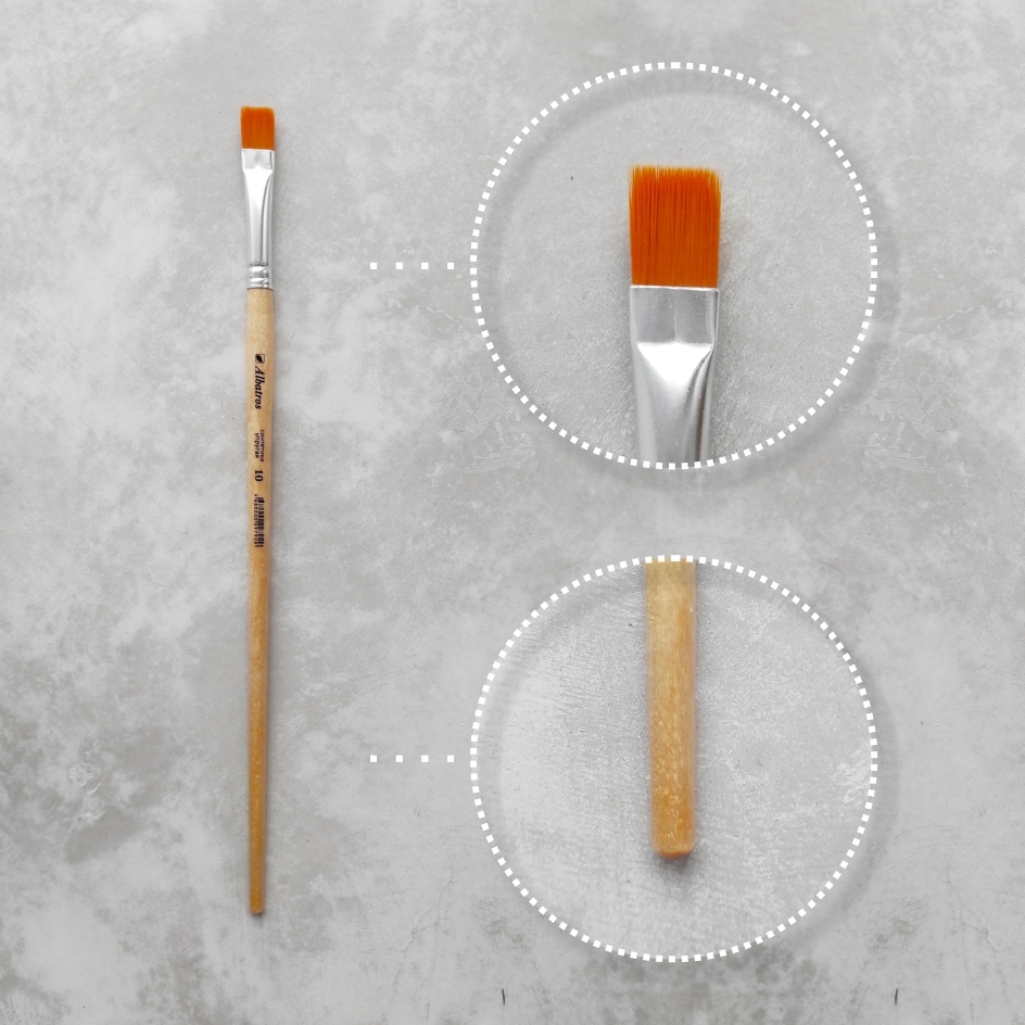 Кисть плоская №10 синтетика упругая