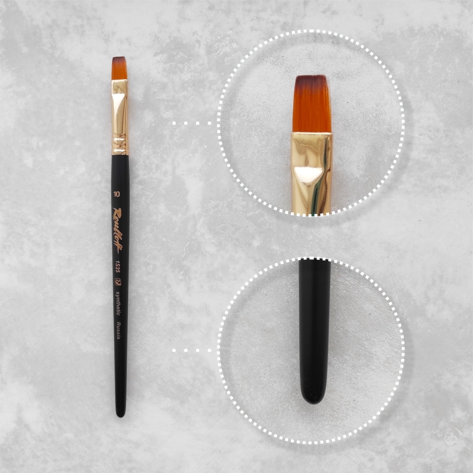 Кисть №10, плоская, имитация колонка / Roubloff