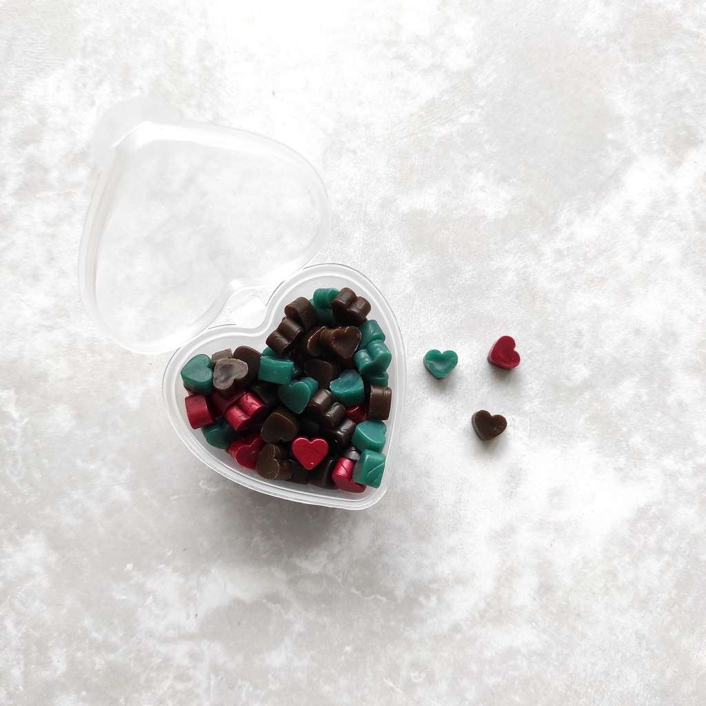 Сургуч в гранулах сердечки / #3 "храброе сердце"