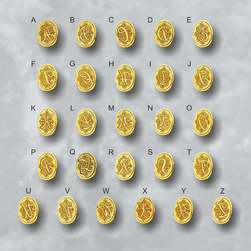 "Алфавит английский" основание для сургучной печати / ассортимент