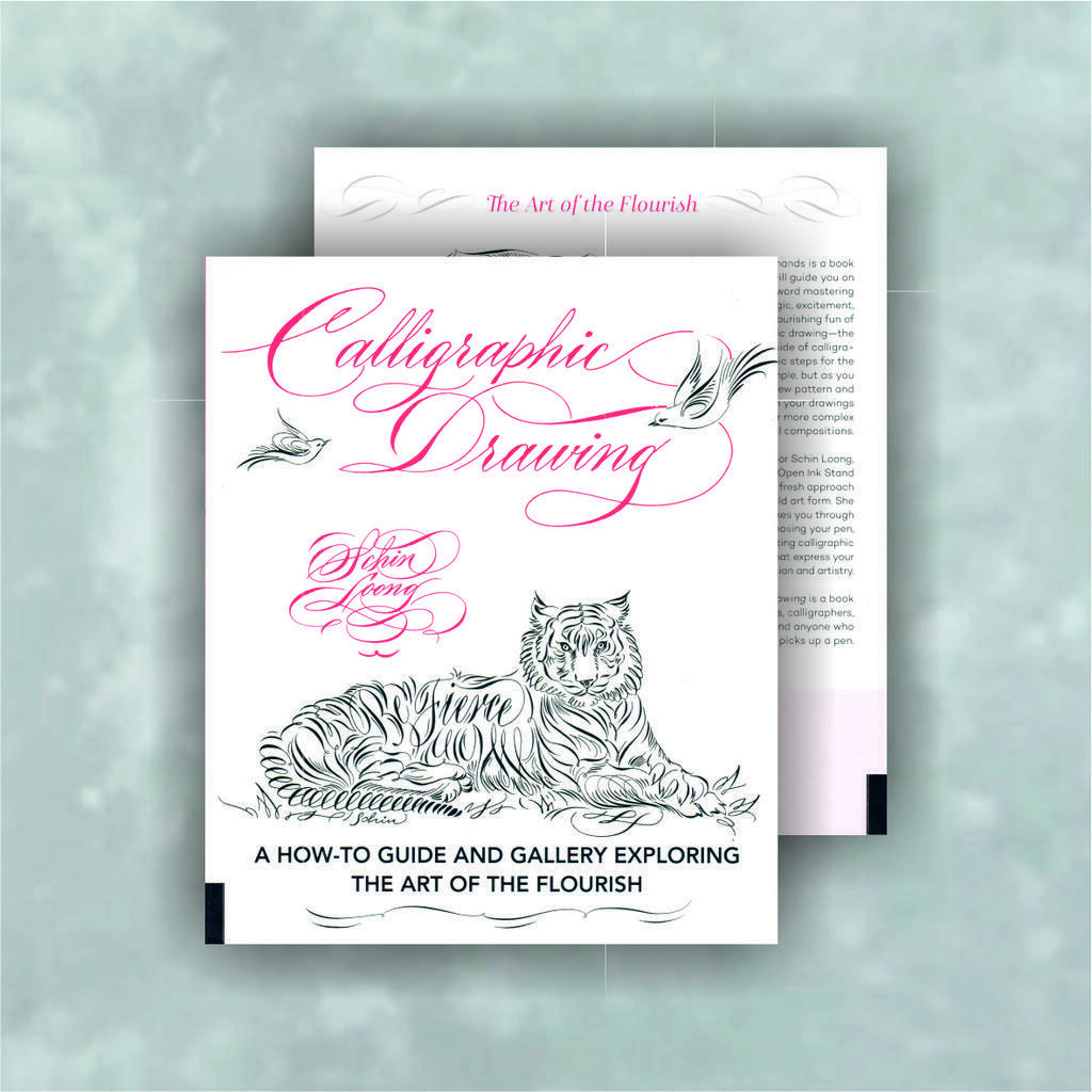 Книга "Calligraphic Drawing: A How-To Guide and Gallery Exploring the Art of the Flourish". Schin Loong.