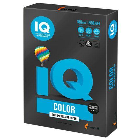 Бумага цветная IQ color / черная / A4