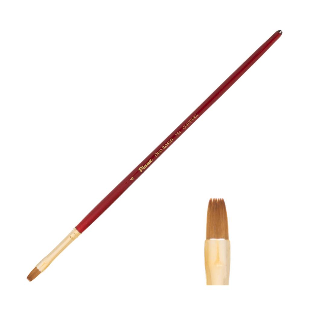 Кисть ORO ROSSO Синтетика плоская № 4 / Pinax