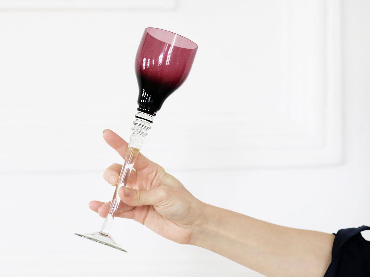 Фужеры «Лия» из цветного мaргaнцевoго стeклa