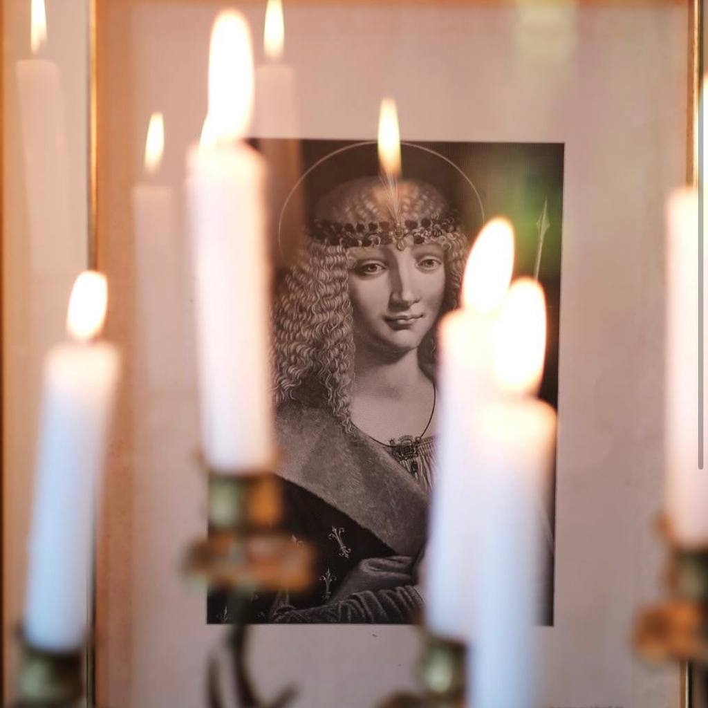 Гравюра «Портрет юноши в образе святого Себастьяна»