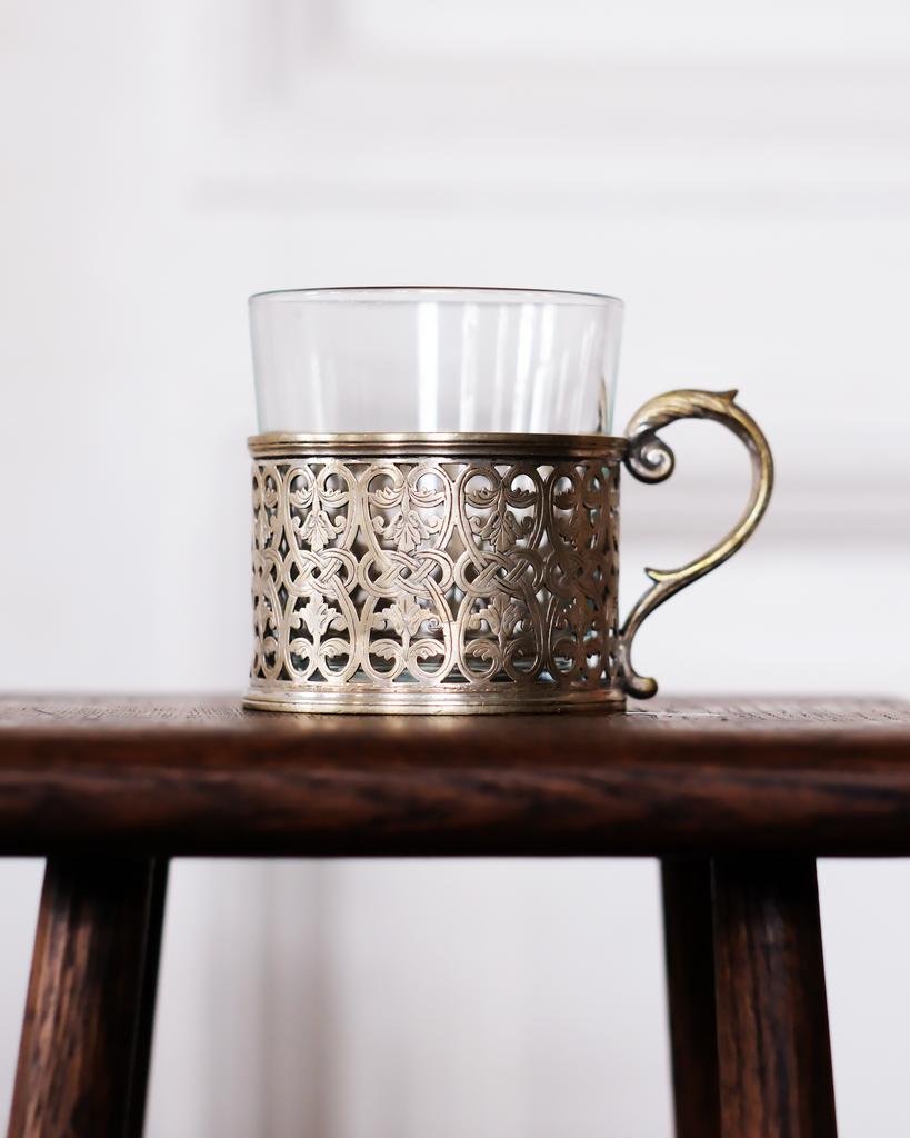 Подстаканник французский с цветами начала XX века