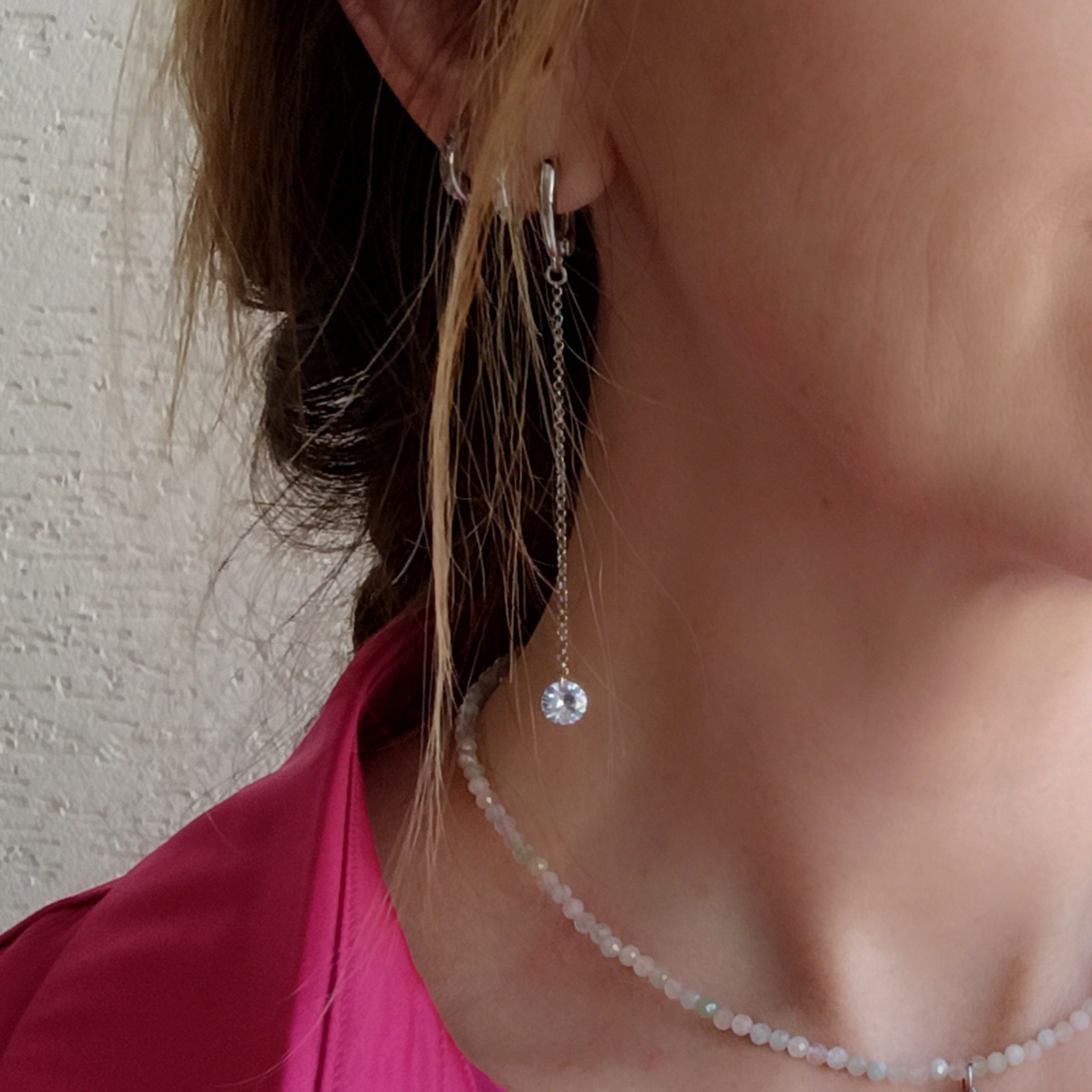 Серьги с фианитами