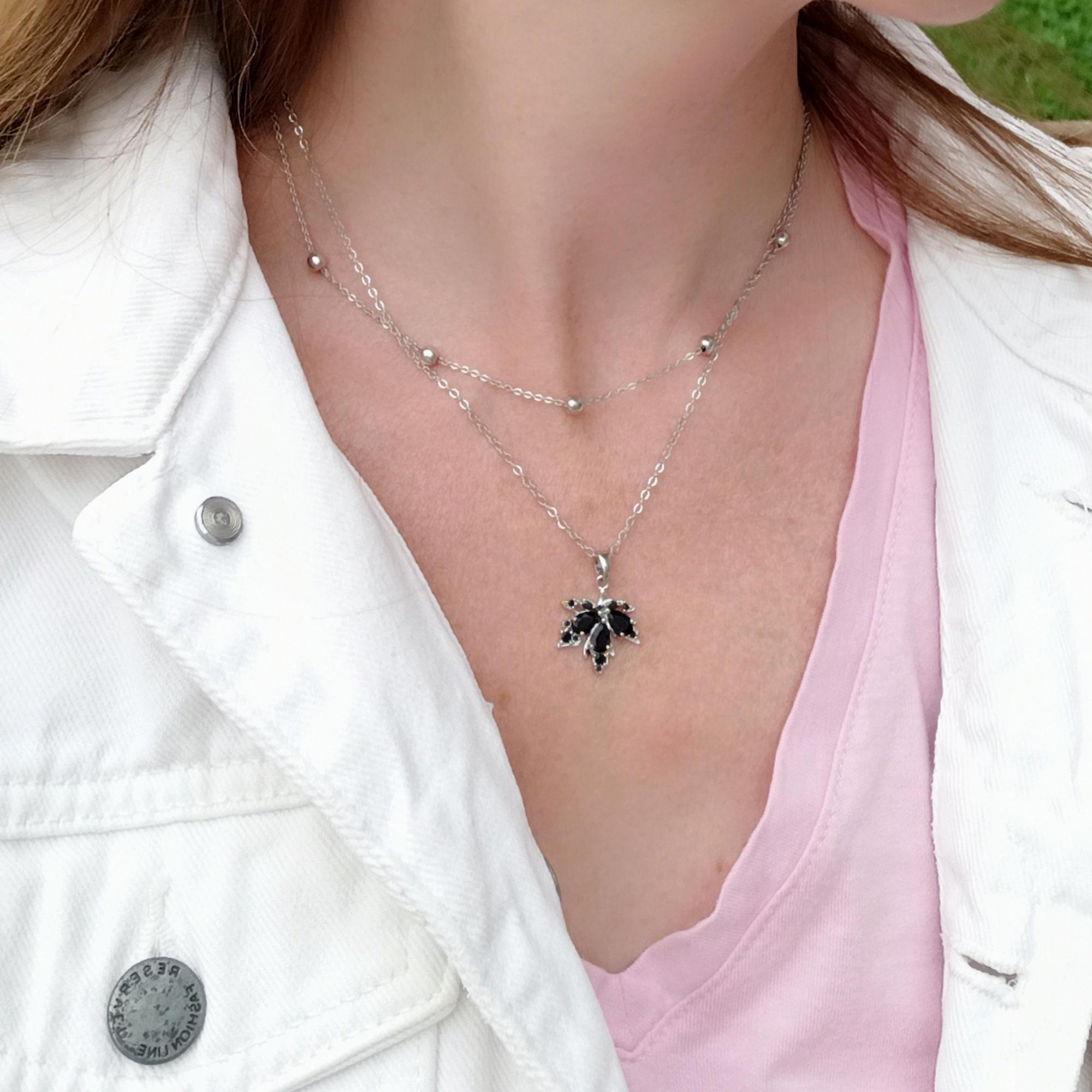 Цепочка с подвеской Кленовый лист