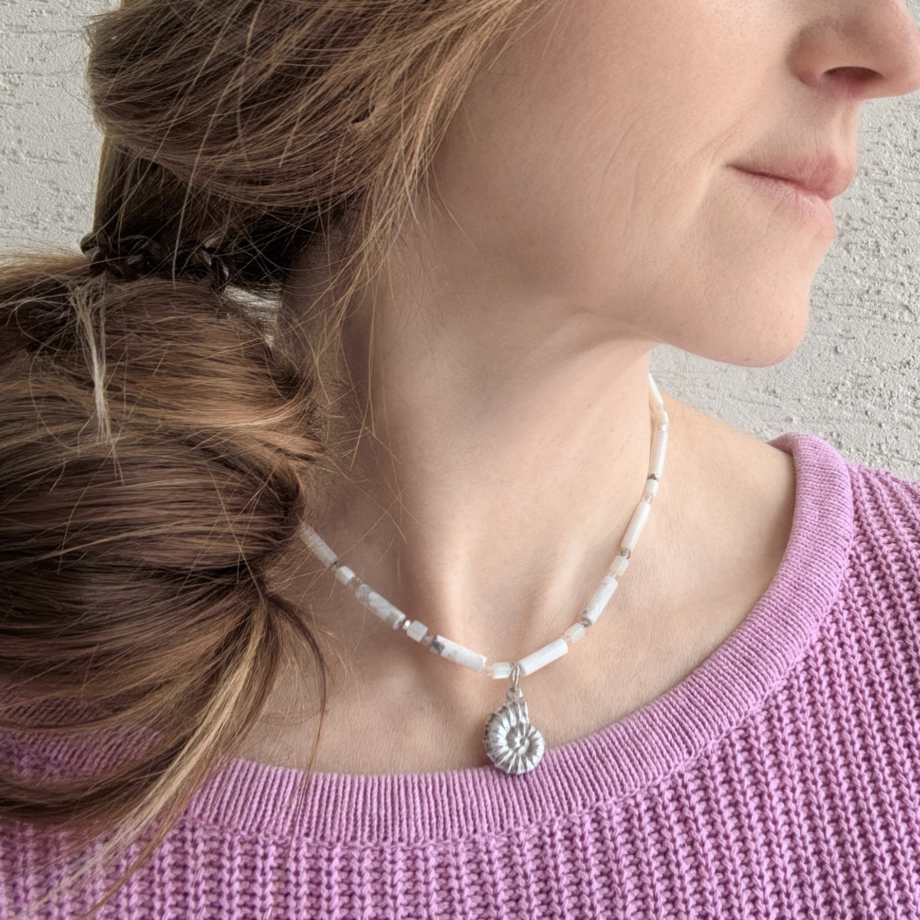 Колье Аммонит ракушка