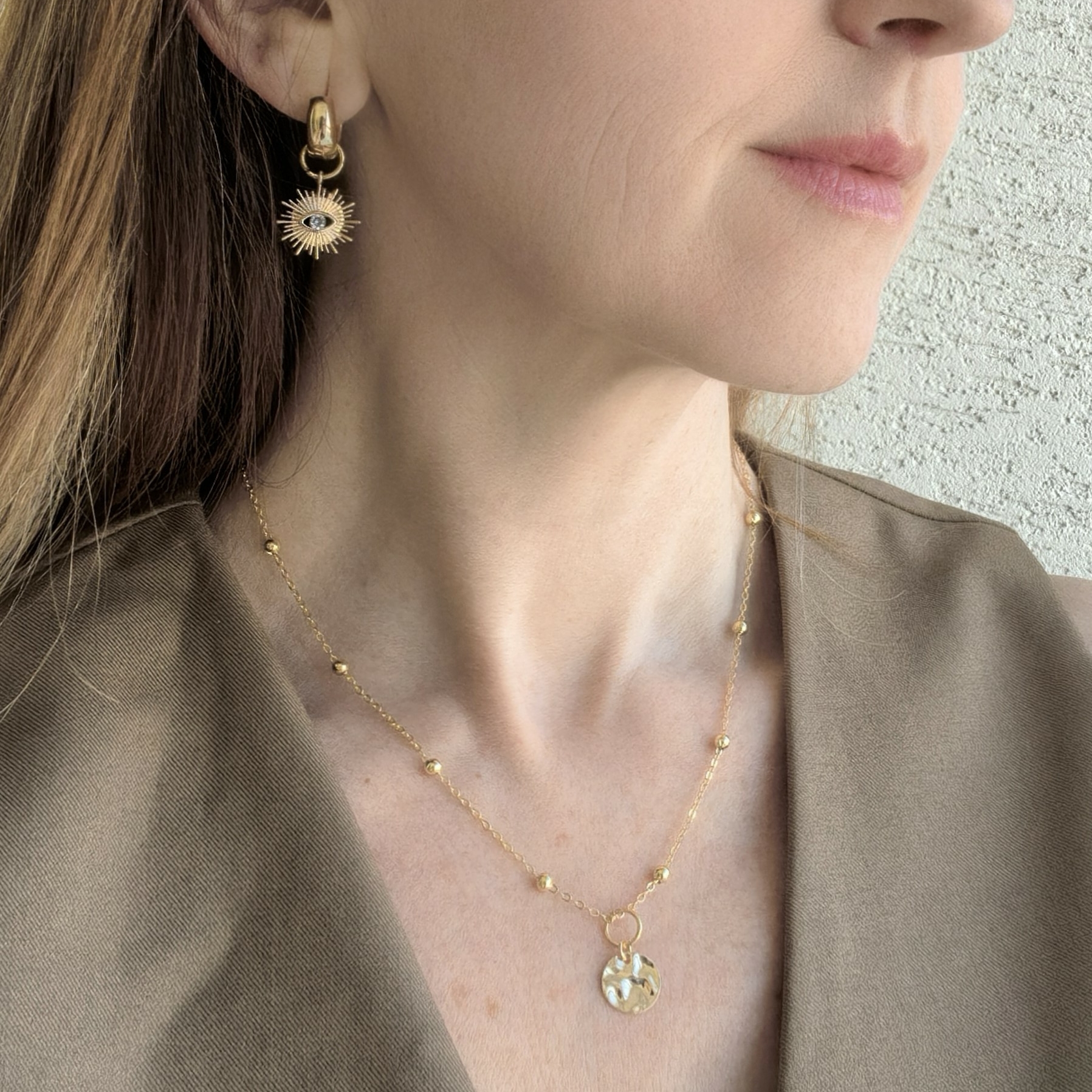 Подвески на серьги Монета и Солнечное око