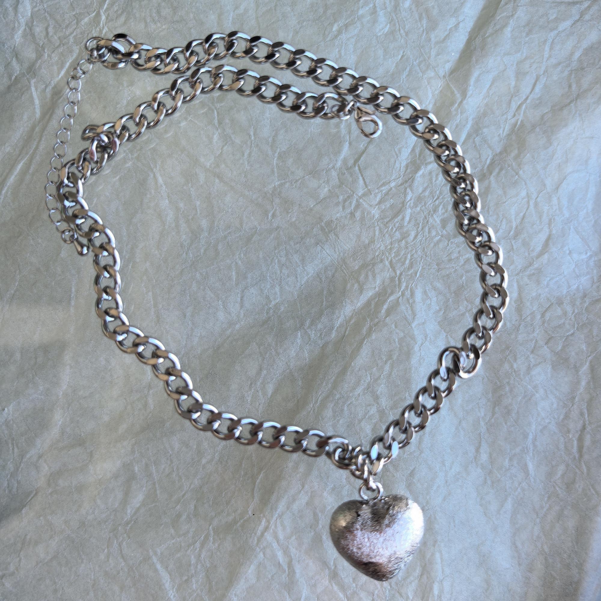 Колье Сердце фактурное