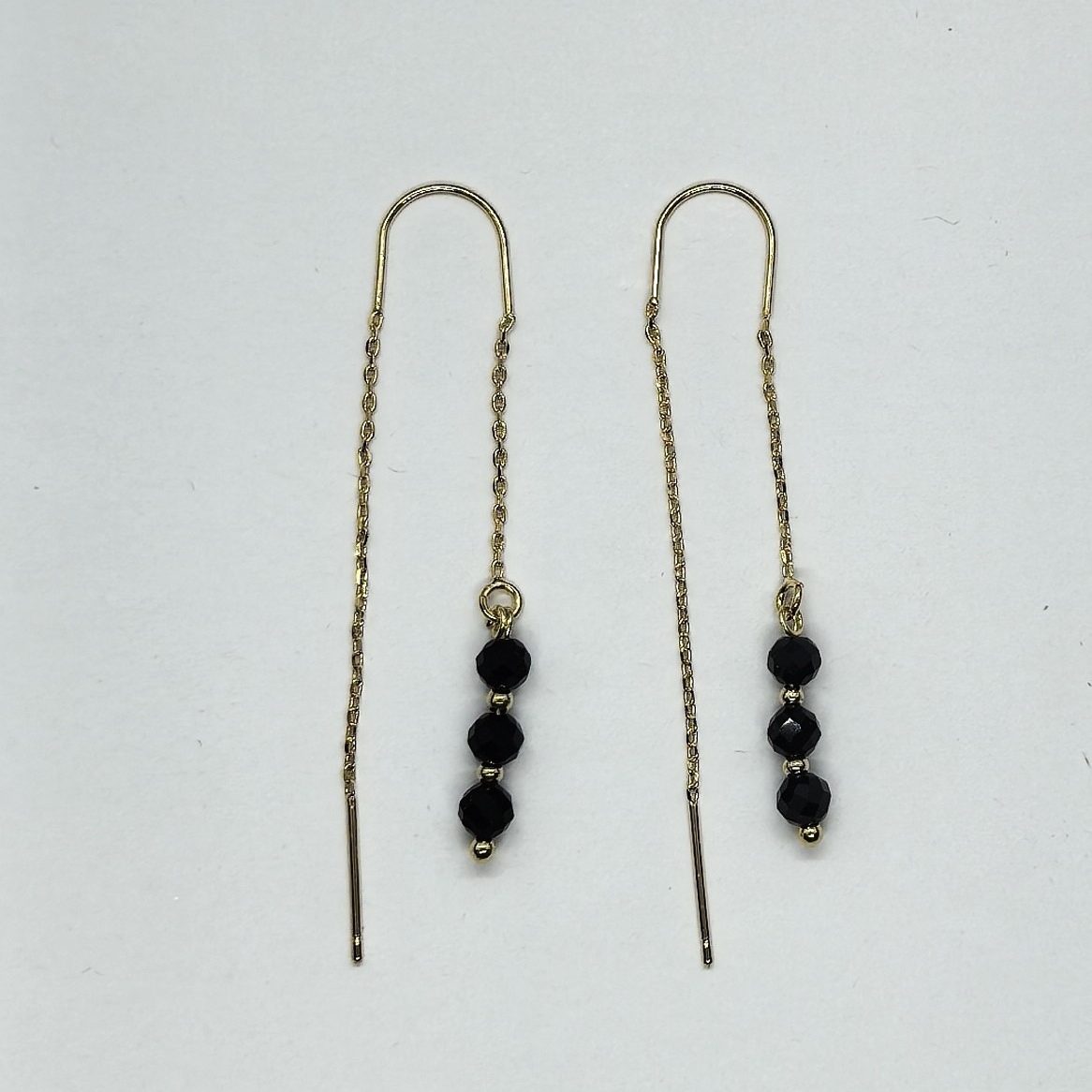 Серьги протяжки черные