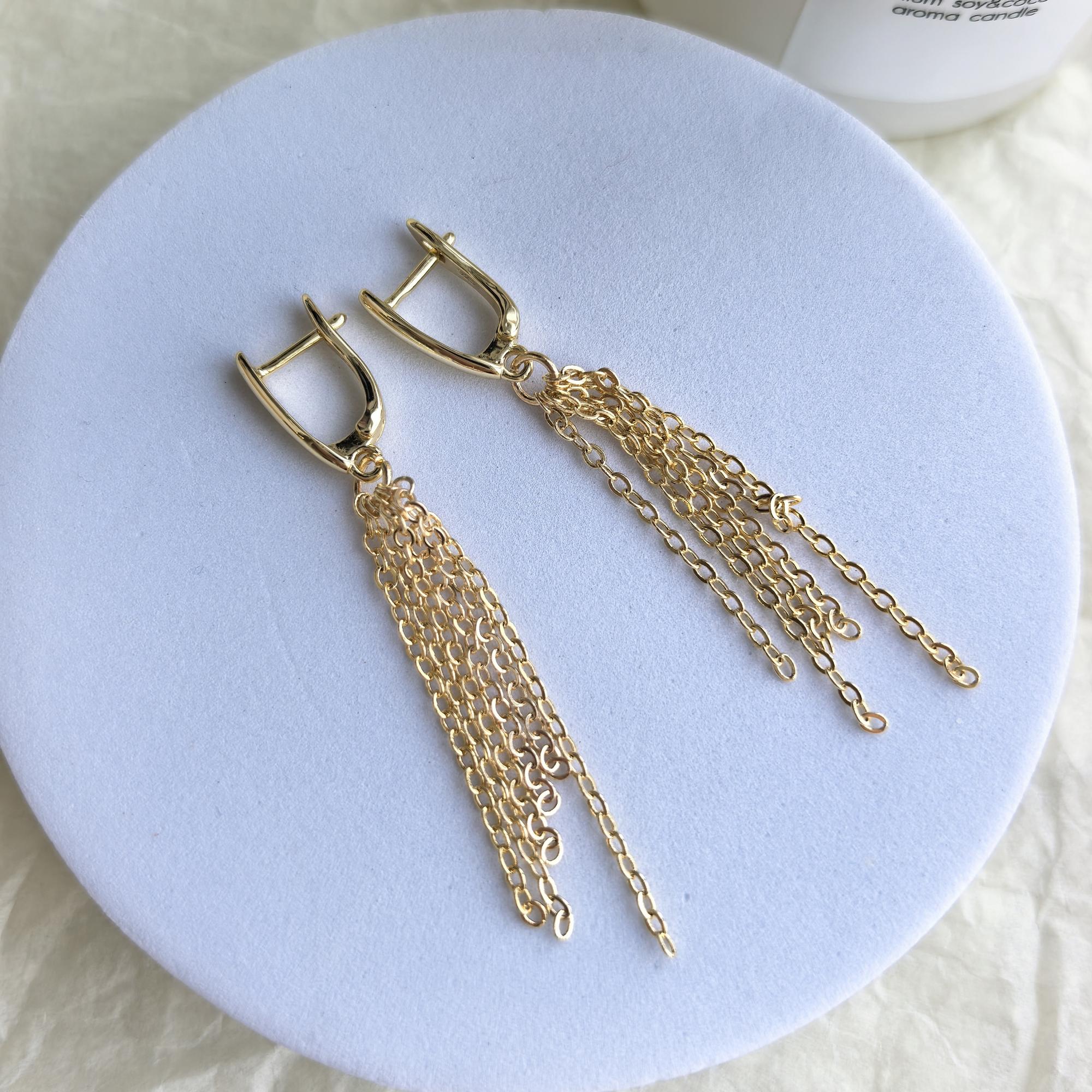 Серьги Кисти золотые