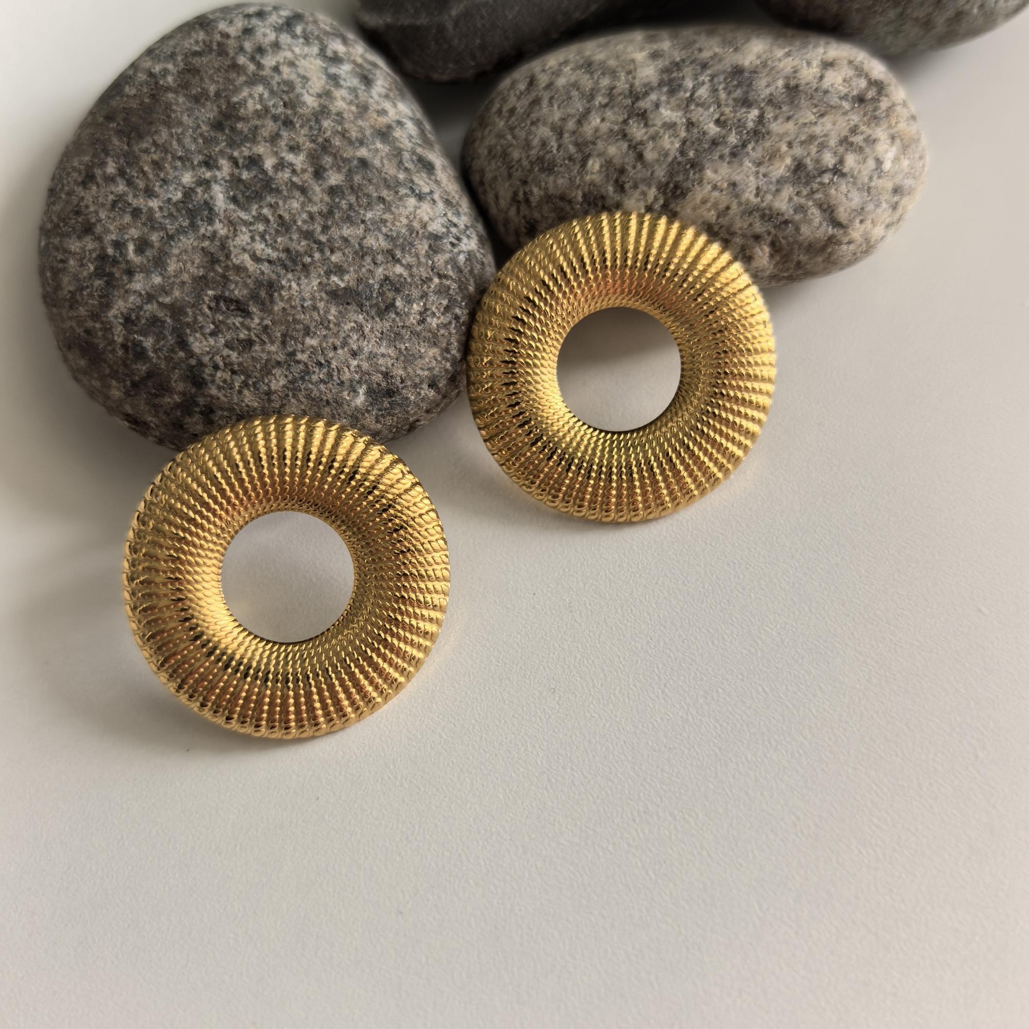 Серьги гвоздики Круг